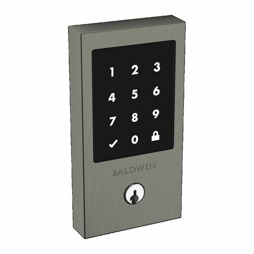 Baldwin 8225076ZW Z-Wave Minneapolis Touchscreen Deadbolt, Schlage C Keyway, Graphite Nickel