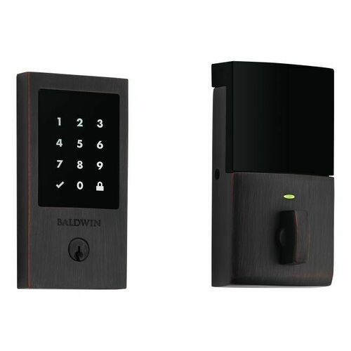 Baldwin 8225112ZW Z-Wave Minneapolis Touchscreen Deadbolt, Schlage C Keyway, Venetian Bronze