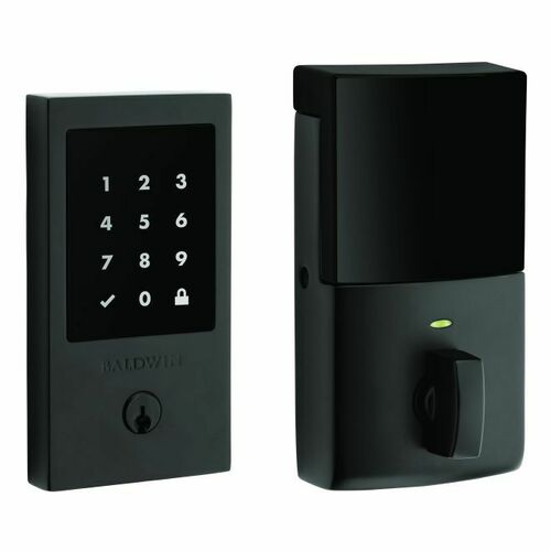 Baldwin 8225190ZW Z-Wave Minneapolis Touchscreen Deadbolt, Schlage C Keyway, Satin Black