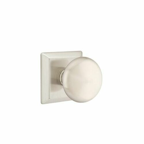 Emtek 8231PUS15 Providence Privacy Knob with Quincy Rose, Satin Nickel, 2-3/8