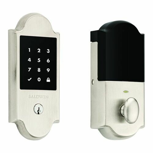 Baldwin 8235056ZW Z-Wave Boulder Touchscreen Deadbolt, Schlage C Keyway, Satin Nickel Finish