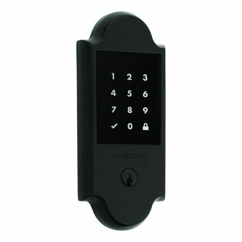 Baldwin 8235190 Boulder Touchscreen Deadbolt, Schlage C Keyway, Satin Black Finish
