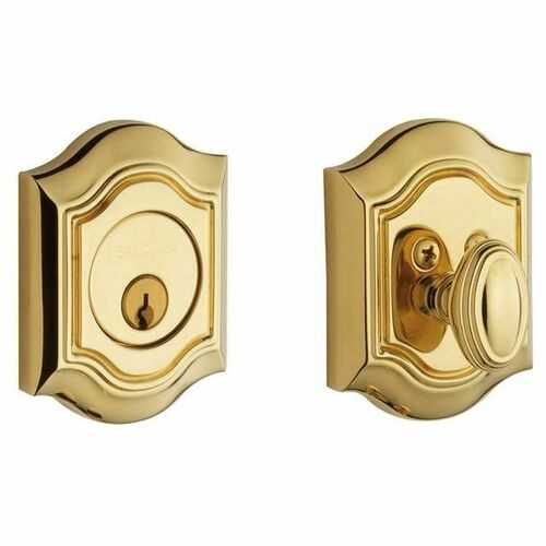 Baldwin 8237003 Bethpage Single Cylinder Deadbolt - Lifetime Brass Finish