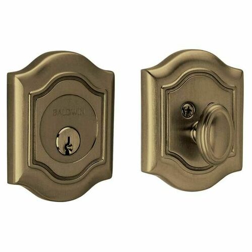 Baldwin 8237050 Bethpage Antique Brass Single Cylinder Deadbolt