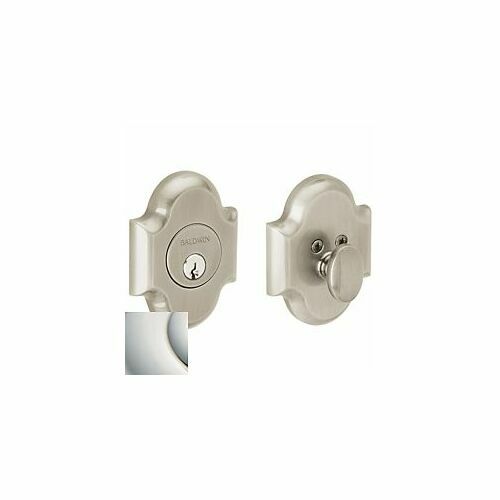 Baldwin 8252055 Boulder Arched Single Cylinder Deadbolt Bright Nickel Finish
