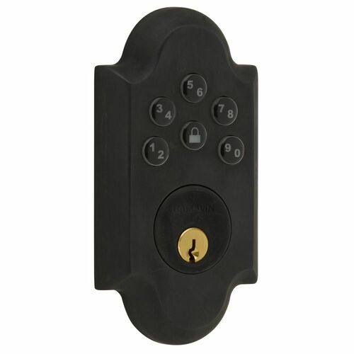 Baldwin 8252102AC1 Boulder Arched Keypad Deadbolt - Oil Rubbed Bronze (Batteries Not Included)