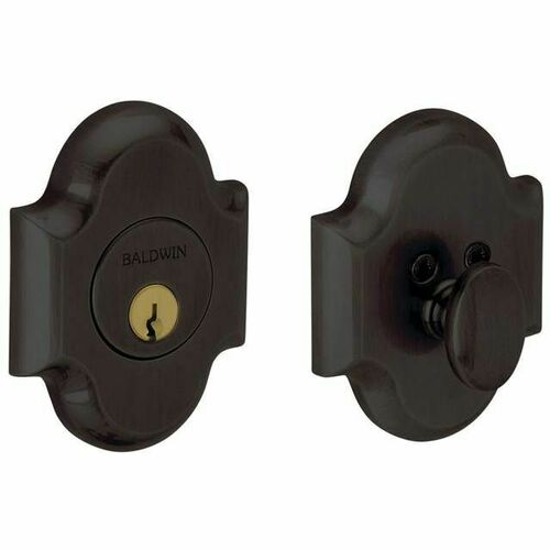 Baldwin 8252102 Boulder Arched Single Cylinder Deadbolt - Oil Rubbed Bronze Finish