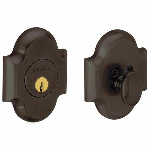 Baldwin 8252112 Boulder Arched Single Cylinder Deadbolt - Venetian Bronze Finish