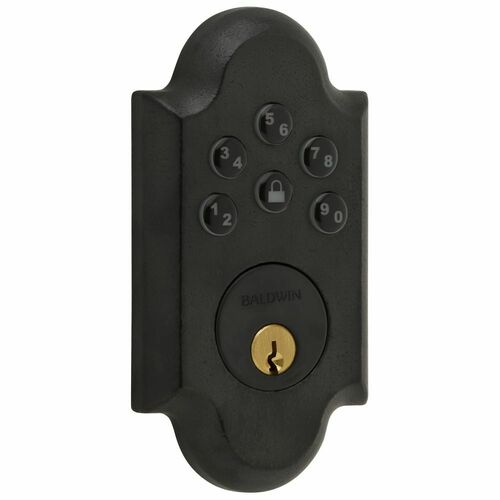 Baldwin 8252402AC1 Boulder Arched Keypad Deadbolt - Distressed Oil Rubbed Bronze Finish