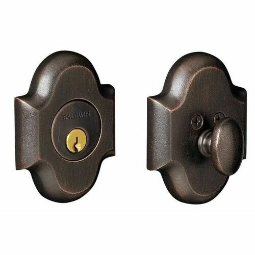 Baldwin 8252402 Boulder Arched Single Cylinder Deadbolt, Oil Rubbed Bronze Finish