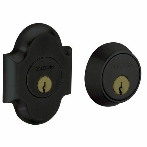 Baldwin 8253190 Satin Black Arched Double Cylinder Deadbolt