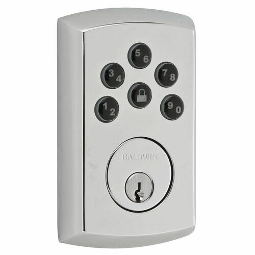 Baldwin 8285260AC1 Soho Keypad Deadbolt - Bright Chrome Finish (Batteries Not Included)