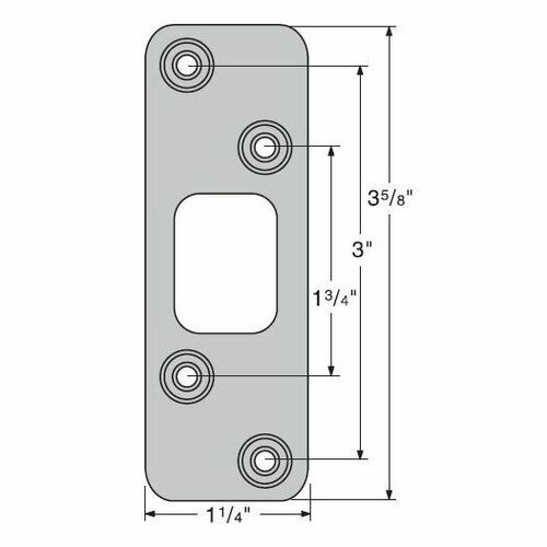 Kwikset 83223-017 Radius Deadbolt Strike 3-5/8