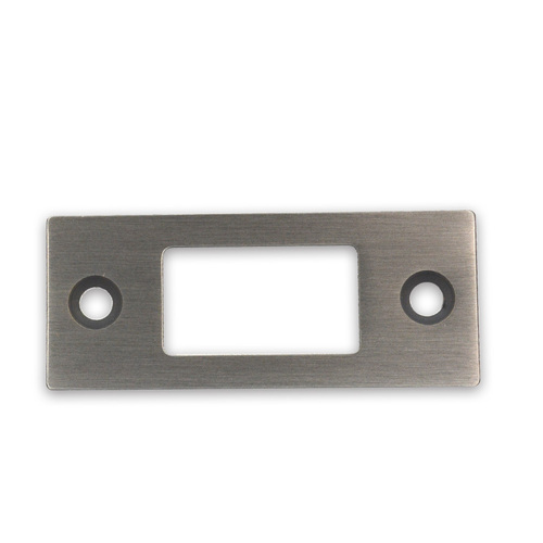 Emtek 83223US15A Pewter Square Deadbolt Strike
