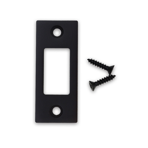 Emtek 83223US19 Flat Black Square Deadbolt Strike