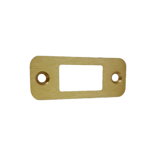 Emtek 83224US4 Radius Deadbolt Strike - Satin Brass Finish