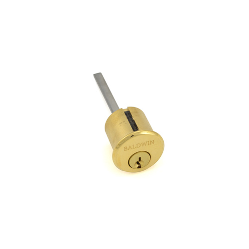 Baldwin 8333031 Rim Cylinder - Unlacquered Brass Finish