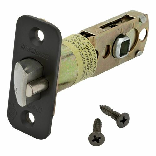 Kwikset 83518-002 UL Adjustable Radius Corner Deadlatch - US11P Venetian Bronze 514 Matte Black