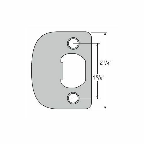 Kwikset 83796-021 Radius Corner Full Lip Strike - Bright Brass Finish