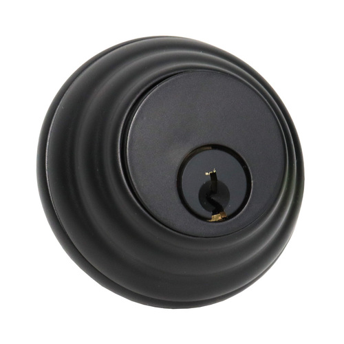 Emtek 8455US19 Low Profile Single Cylinder Deadbolt - Flat Black Finish