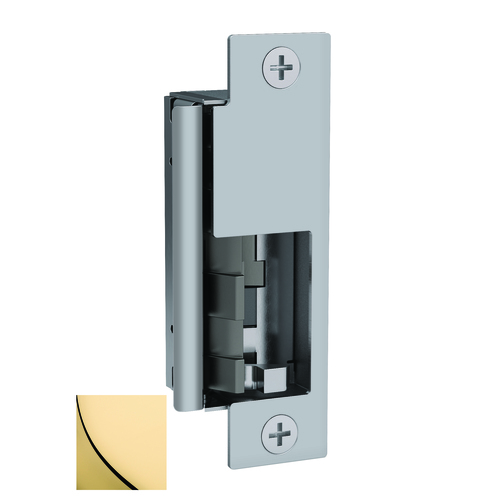 HES 8500605LBM 12VDC / 24VDC Electric Strike Body with Latchbolt Monitor Bright Brass Finish