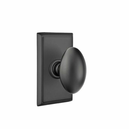 Emtek 8521EUS19 Egg Knob Dummy Pair with Rectangular Rose for 1-1/4