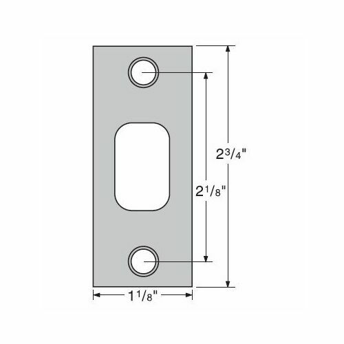Kwikset 85278-021 Square Corner Deadbolt Strike 1-1/8