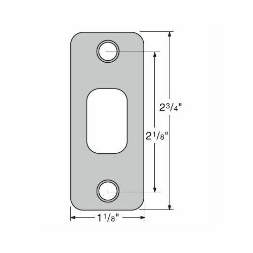 Kwikset 85279-015 Round Corner Deadbolt Strike 1-1/8