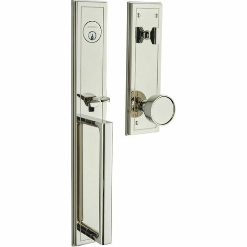 Baldwin 85311055ENTR Hollywood Hills Tubular Single Cylinder Handleset, Bright Nickel Finish