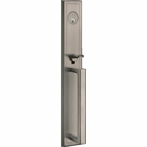 Baldwin 85311056ENTR Hollywood Hills Satin Nickel Single Cylinder Handleset with Full Escutcheon