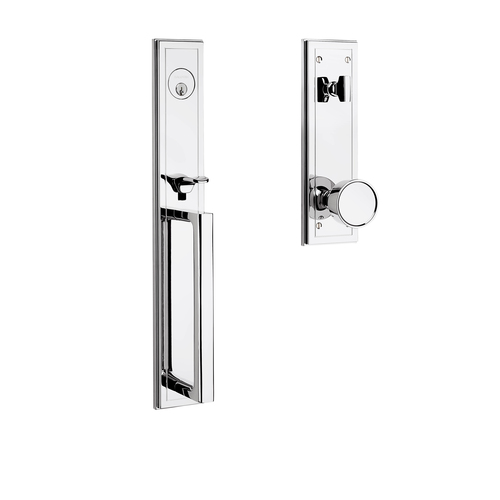 Baldwin 85311260ENTR Hollywood Hills Tubular Single Cylinder Handleset - Bright Chrome Finish