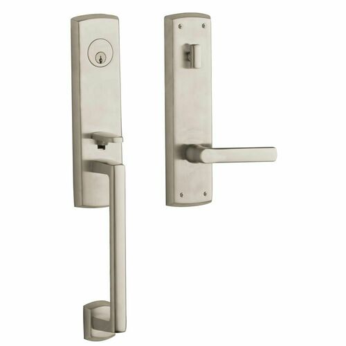 Baldwin 85387056LFD Soho Left Hand Full Dummy Tubular Handleset, Satin Nickel Finish