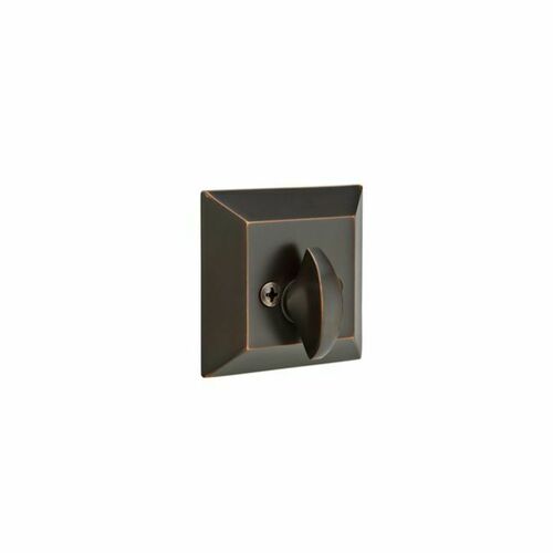 Emtek 8578US10B Quincy Single Sided Deadbolt, Oil Rubbed Bronze, 2-3/8