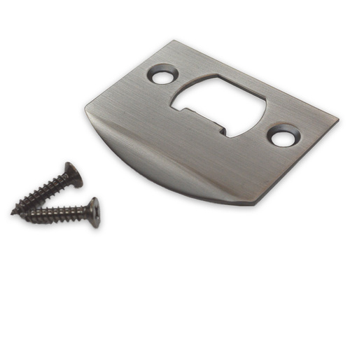 Emtek 86084US15A Pewter Square Corner Full Lip Strike for Passage, Privacy, Key-In Sets