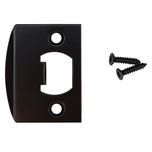 Emtek 86084US19 Square Corner Full Lip Strike for Passage/Privacy Sets - Flat Black Finish