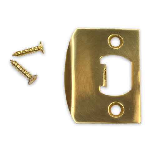 Emtek 86084US3 Square Corner Full Lip Strike for Passage/Privacy Sets - Polished Brass
