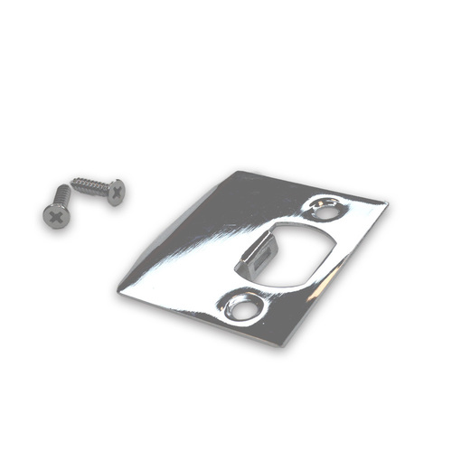 Emtek 86086US26 Square Corner Extended Lip Strike for Passage/Privacy Sets - Polished Chrome