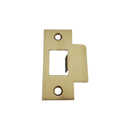 Emtek 86087US4 Satin Brass Square Corner T Strike for Passage, Privacy, Key-In Sets
