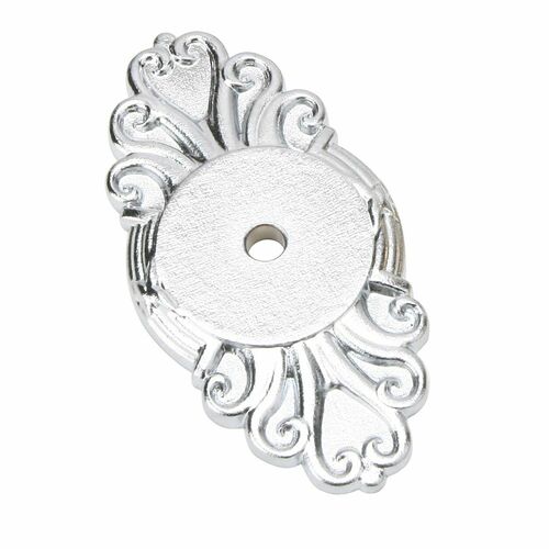 Emtek 86293US26 Polished Chrome Ribbon Reed Cabinet Knob Backplate