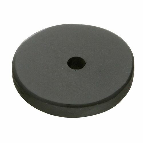 Emtek 86341FB Sandcast Bronze Round Backplate for Cabinet Knob - Flat Black Finish