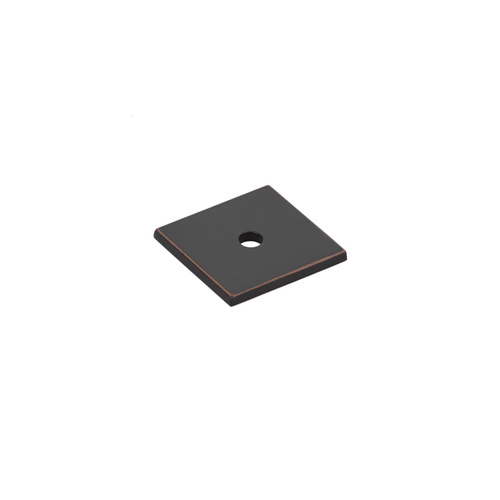 Emtek 86434US10B Art Deco Square Backplate for Cabinet Knob - Oil Rubbed Bronze