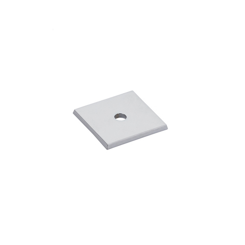 Emtek 86434US26 Art Deco Square Cabinet Knob Backplate - Polished Chrome Finish