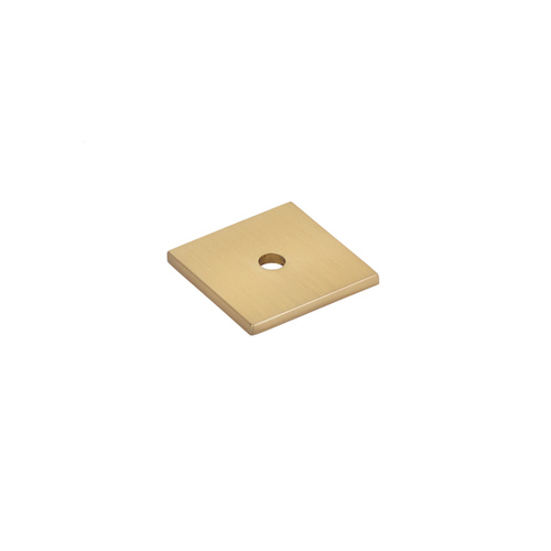 Emtek 86434US4 Art Deco Satin Brass Square Backplate for Cabinet Knob