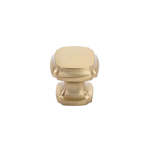 Schaub 882-SSB Schaub Empire Square Cabinet Knob, Satin Brass, 1-3/8