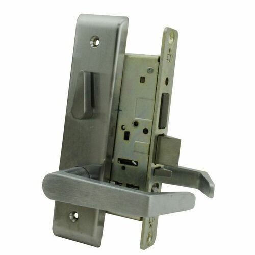 Accentra AUCN8847FL626LC Augusta Lever Mortise Lockset with Camden Escutcheon, Satin Chrome Finish