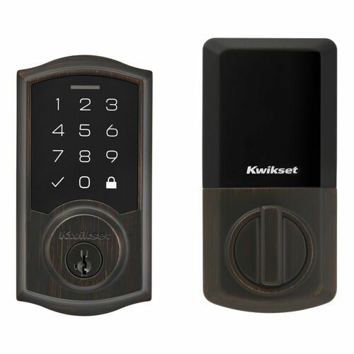 Kwikset 9270TRL-11PS SmartCode Touchpad Electronic Deadbolt, Venetian Bronze Finish