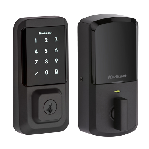 Kwikset 939WIFITSCR-514S Halo Wi-Fi Smart Lock Deadbolt with Touchscreen SmartKey - Matte Black
