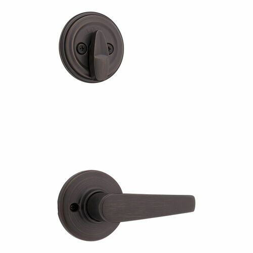 Kwikset 966DL 11P UNIV Delta Lever Single Cylinder Handleset Trim, 800/687 Series, Venetian Bronze