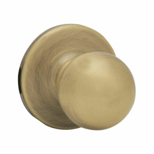 Kwikset 966P 5 UNIV Polo Knob Interior Single Cylinder Trim for 800/687 Series - Antique Brass