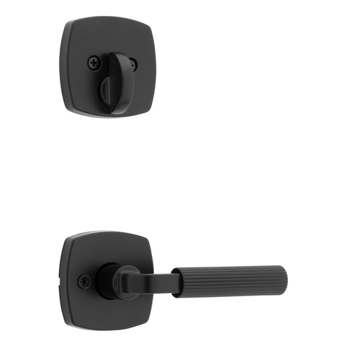 Kwikset 971MALMDT-514 Mirada Single Cylinder Lever, Reeded Pattern, Midtown Rose, Matte Black